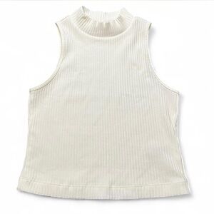 Old Navy white Ribbed mock neck Tank Top size XS petite